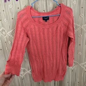 American Eagle Outfitters Pink Crew Neck Sweater Cozy Knit